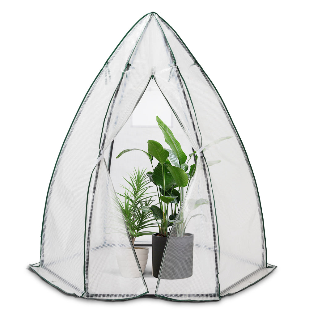 VOUNOT Dome Greenhouse Garden & Outdoor 160x160x180cm, White VOUNOTUK