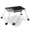 VOUNOT Folding Metal Step Stool w/ Anti-Slip Platform 3-Level Height Adjustable