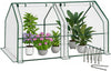 VOUNOT Mini Greenhouse with 2 Zipper Windows, Reinforced PE Cover for Plants, White