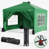 VOUNOT 3x3m Pop Up Gazebo with Sides, Central Lock System & 4 Weight Bags, Green - VOUNOTUK