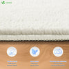 VOUNOT Living Room Rug Ultra Soft Shaggy Area Rug Modern Carpet 120x160cm Cream