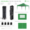 VOUNOT 3x3m Pop Up Gazebo with Sides, Central Lock System & 4 Weight Bags, Green - VOUNOTUK