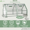 VOUNOT Mini Greenhouse with 2 Zipper Windows, Reinforced PE Cover for Plants, White