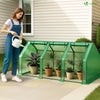 VOUNOT Mini Greenhouse with 3 Zipper Windows, Reinforced PE Cover for Plants, Green