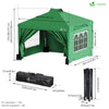 VOUNOT 3x3m Pop Up Gazebo with Sides, Central Lock System & 4 Weight Bags, Green - VOUNOTUK