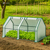 VOUNOT Mini Greenhouse with 2 Zipper Windows, Reinforced PE Cover for Plants, White