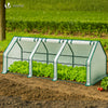 VOUNOT Mini Greenhouse with 3 Zipper Windows, Reinforced PE Cover for Plants, White