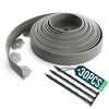 VOUNOT Plastic Garden Edging, Flexible Lawn Edging with 30 Pegs, Grey 10m