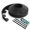 VOUNOT Flexible Lawn Garden Edging Border, with 40 Pegs, Black 20m