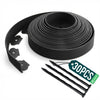 VOUNOT Plastic Garden Edging, Flexible Lawn Edging with 30 Pegs, Black 10m