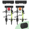 VOUNOT Bike Wall Mounted Rack for 4 Bikes & 2 Helmets, Black