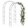 VOUNOT 2 Pack Metal Garden Arches for Climbing Plants, 140 x 37 x 240 cm, Black