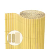 VOUNOT PVC Privacy Screening Fence 100 x 500 cm Reinforced Struts Bamboo - VOUNOTUK