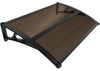 VOUNOT 120x80cm Front Door Canopy Porch Outdoor Awning, Patio Rain Shelter, Brown