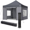 VOUNOT 3x3m Heavy Duty Pop Up Gazebo with 4 Sides Party Tent, Grey