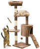 VOUNOT Cat Tree with Scratching Posts Multi - Level Cat Activity 112cm Brown