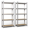 VOUNOT 5-Tier Heavy Duty Shelving Unit Set of 2, 150x70x30 cm, Metal
