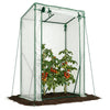 VOUNOT Garden Greenhouse w/Roll-Up Door, 135g/m² PE Cover, 100x50x150cm, White