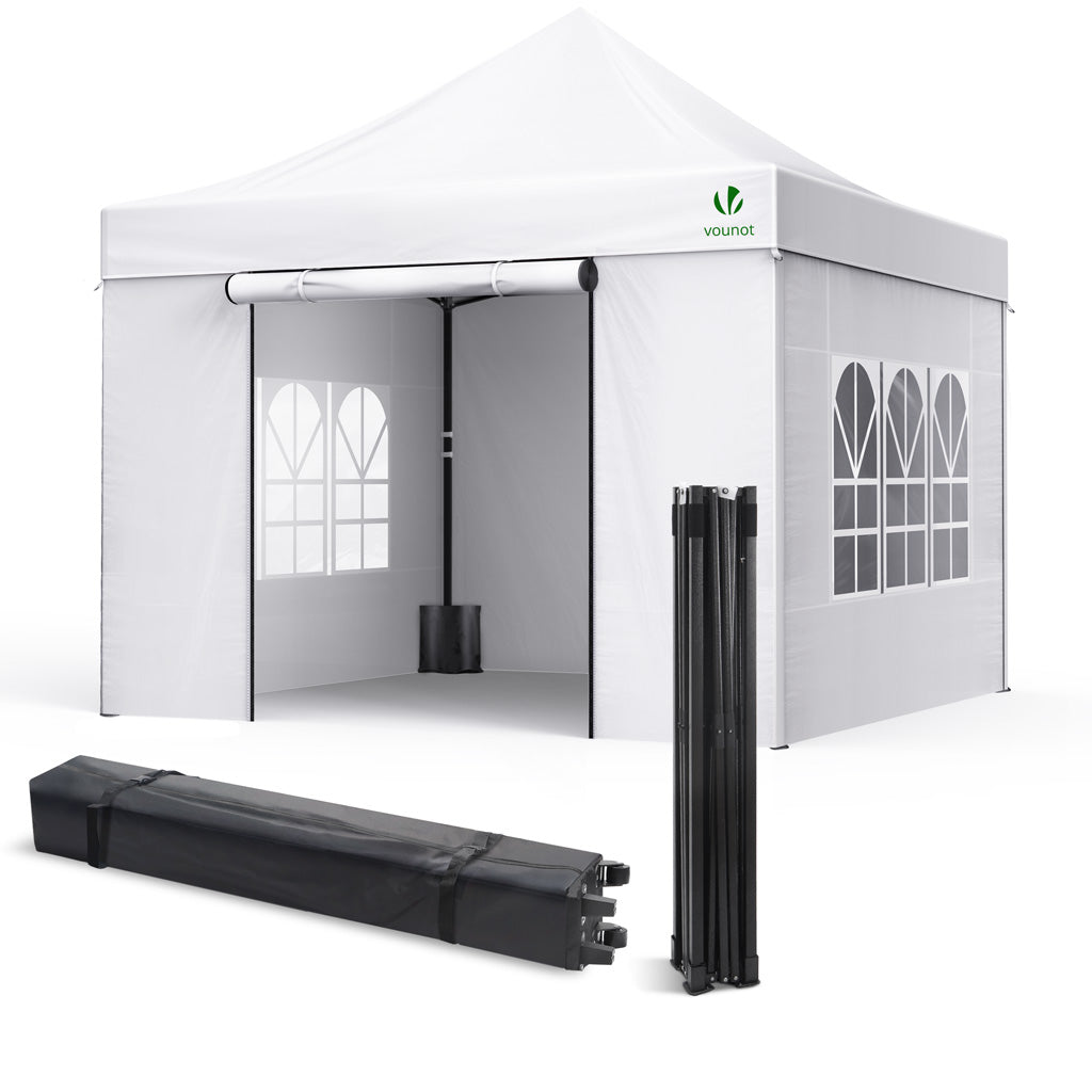 VOUNOT 3x3m Heavy Duty Gazebo with Sides, Pop up Gazebo Fully