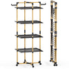 VOUNOT 4-Tier Foldable Clothes Airer 99x69x175.5 cm Drying Rack, Black