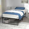 VOUNOT Single Bed Frame 90x190 cm, Sturdy Metal - 36cm Height, Black