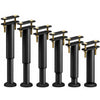 VOUNOT® 6 Pack Adjustable Metal Bed Legs, 18-32 cm Height, Black