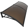 VOUNOT 200x80cm Front Door Canopy Porch Outdoor Awning, Patio Rain Shelter, Brown