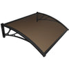 VOUNOT 120x80cm Front Door Canopy Porch Outdoor Awning, Patio Rain Shelter, Brown