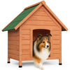 VOUNOT Dog House Outdoor Durable Pet Shelter, 72x65x83cm, Wood