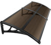 VOUNOT 200x80cm Front Door Canopy Porch Outdoor Awning, Patio Rain Shelter, Brown