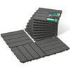 VOUNOT Decking Tiles Set of 11, Outdoor Deck Tiles, 30x30 cm, Anthracite