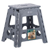 VOUNOT  Folding Step Stool, Anti-Slip Folding Stool, 39x32x40 cm Grey