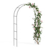 VOUNOT Metal Garden Arch for Climbing Plants, 140 x 37 x 240 cm, Black