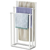 VOUNOT Freestanding Towel Rail 3-Tier Metal Towel Stand, White