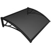 VOUNOT 100x80cm Front Door Canopy Porch Outdoor Awning, Patio Rain Shelter, Anthracite