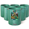 VOUNOT 500L Large Garden Waste Bags with Handles, Green, 6pcs