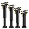 VOUNOT® 4 Pack Adjustable Metal Bed Legs, 18-32 cm Height, Black
