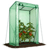 VOUNOT Garden Greenhouse w/Roll-Up Door, 135g/m² PE Cover, 100x50x150cm, Green