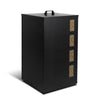 VOUNOT 60 kg Pellet Storage Bin with Wheels & Level Windows, Black