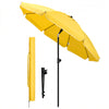VOUNOT 2m Tilting Garden Parasol UV50+ with Ground Anchor, Yello