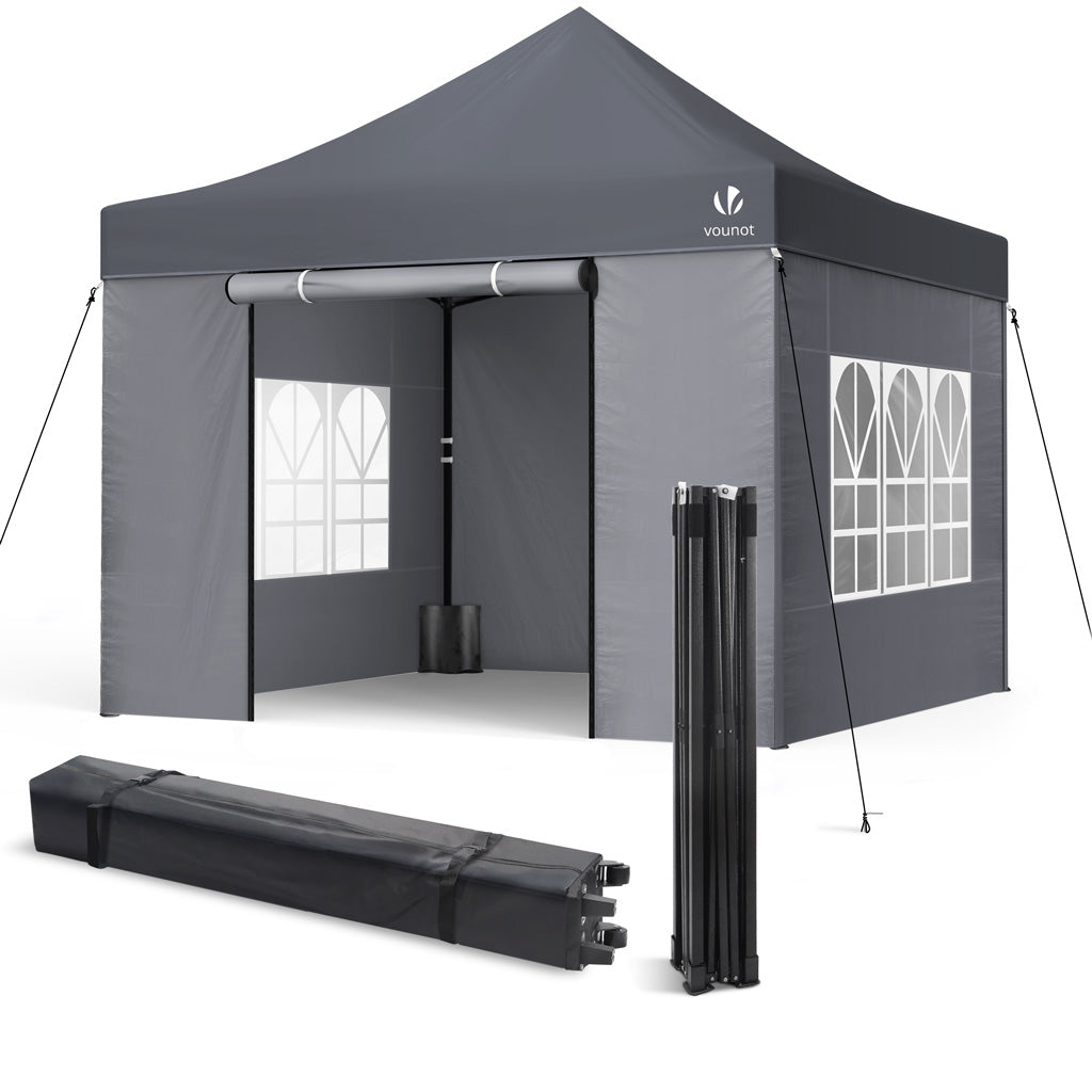 VOUNOT 3x3m Heavy Duty Gazebo with Sides, Pop up Gazebo Fully