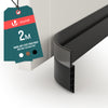 VOUNOT Door Draught Excluder Strip Draft Excluder Under Door 200x5cm, Black