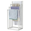 VOUNOT Freestanding Towel Rail 4-Tier Metal Towel Stand, White