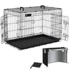 VOUNOT Dog Crate Portable Foldable Secure Pet Puppy Cage with Cover 36 Inches, L - VOUNOTUK