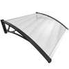 VOUNOT 100x80cm Front Door Canopy Porch Outdoor Awning, Patio Rain Shelter, Black
