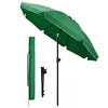 VOUNOT 2m Tilting Garden Parasol UV50+ with Ground Anchor, Green