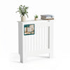 VOUNOT Radiator Cover Cabinet with Vertical Slats, White, 78x19x82 cm