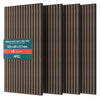 VOUNOT 4 Pack Acoustic Panels 120x60cm MDF Slat Wall Panels, Dark Oak