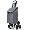 VOUNOT 6 Wheels Stair Climbing Shopping Trolley, 32L Oxford Grey