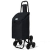 VOUNOT 6 Wheels Stair Climbing Shopping Trolley, 32L Oxford Black